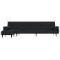 vidaXL Divano Letto a L Nero 271x140x70 cm in Velluto vidaXL Divano Letto a L Nero 271x140x70 cm in Velluto