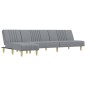 vidaXL Divano Letto a L Grigio Chiaro 255x140x70 cm in Tessuto vidaXL Divano Letto a L Grigio Chiaro 255x140x70 cm in Tessuto