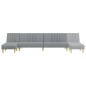 vidaXL Divano Letto a L Grigio Chiaro 255x140x70 cm in Tessuto vidaXL Divano Letto a L Grigio Chiaro 255x140x70 cm in Tessuto