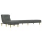 vidaXL Divano Letto a L Grigio Scuro 255x140x70 cm in Tessuto