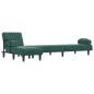 vidaXL Divano Letto a L Verde Scuro 260x140x70 cm in Velluto vidaXL Divano Letto a L Verde Scuro 260x140x70 cm in Velluto