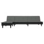 vidaXL Divano Letto a L Grigio Scuro 255x140x70 cm in Tessuto