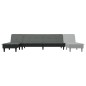 vidaXL Divano Letto a L Grigio Scuro 255x140x70 cm in Tessuto