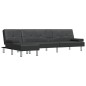 vidaXL Divano Letto a L Nero 255x140x70 cm in Similpelle vidaXL Divano Letto a L Nero 255x140x70 cm in Similpelle