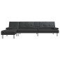 vidaXL Divano Letto a L Nero 255x140x70 cm in Similpelle vidaXL Divano Letto a L Nero 255x140x70 cm in Similpelle