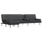 vidaXL Divano Letto a L Nero 255x140x70 cm in Similpelle vidaXL Divano Letto a L Nero 255x140x70 cm in Similpelle