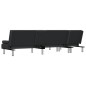 vidaXL Divano Letto a L Nero 255x140x70 cm in Similpelle vidaXL Divano Letto a L Nero 255x140x70 cm in Similpelle
