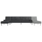 vidaXL Divano Letto a L Nero 255x140x70 cm in Similpelle vidaXL Divano Letto a L Nero 255x140x70 cm in Similpelle