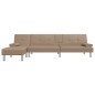 vidaXL Divano Letto a L Cappuccino 255x140x70 cm in Similpelle vidaXL Divano Letto a L Cappuccino 255x140x70 cm in Similpelle