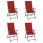 vidaXL Sedie da Giardino Reclinabili 4 pz con Cuscini Massello Acacia vidaXL Sedie da Giardino Reclinabili 4 pz con Cuscini Massello Acacia