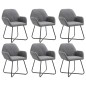 vidaXL Sedie da Pranzo 6 pz Grigio Scuro in Tessuto vidaXL Sedie da Pranzo 6 pz Grigio Scuro in Tessuto