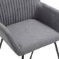 vidaXL Sedie da Pranzo 6 pz Grigio Scuro in Tessuto vidaXL Sedie da Pranzo 6 pz Grigio Scuro in Tessuto