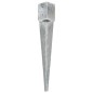 Picchetti di Terra 6 pz Argento 10x10x76 cm in Acciaio Zincato Picchetti di Terra 6 pz Argento 10x10x76 cm in Acciaio Zincato