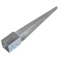 Picchetti di Terra 6 pz Argento 10x10x76 cm in Acciaio Zincato Picchetti di Terra 6 pz Argento 10x10x76 cm in Acciaio Zincato