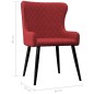 vidaXL Sedie da Pranzo 6 pz Rosso Borgogna in Tessuto vidaXL Sedie da Pranzo 6 pz Rosso Borgogna in Tessuto