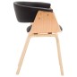 vidaXL Sedie da Pranzo 2 pz Nere in Legno Curvato e Similpelle vidaXL Sedie da Pranzo 2 pz Nere in Legno Curvato e Similpelle