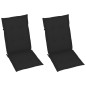Sedie da Giardino Reclinabili 2 pz con Cuscini Massello Acacia Sedie da Giardino Reclinabili 2 pz con Cuscini Massello Acacia