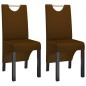 vidaXL Sedie da Pranzo 2 pz Marroni in Similpelle vidaXL Sedie da Pranzo 2 pz Marroni in Similpelle
