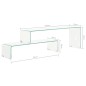 vidaXL Set Tavolini da Caffè 2 pz 90x30x20/110x30x40cm Vetro Temperato vidaXL Set Tavolini da Caffè 2 pz 90x30x20/110x30x40cm Vetro Temperato
