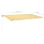 Tenda da Sole Retrattile Manuale con Pali 6x3,5 m Gialla Bianca Tenda da Sole Retrattile Manuale con Pali 6x3,5 m Gialla Bianca