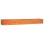 vidaXL Letto Rialzato da Giardino Ruggine 400x80x45 cm Acciaio Corten