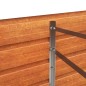 vidaXL Letto Rialzato da Giardino Ruggine 400x80x45 cm Acciaio Corten