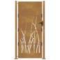 vidaXL Cancello da Giardino 105x205 cm in Acciaio Corten Design Erba vidaXL Cancello da Giardino 105x205 cm in Acciaio Corten Design Erba