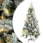 vidaXL Albero di Natale con Neve Floccata LED e Pigne 225 cm PVC e PE vidaXL Albero di Natale con Neve Floccata LED e Pigne 225 cm PVC e PE