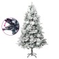 vidaXL Albero di Natale con Neve Floccata LED e Pigne 225 cm PVC e PE vidaXL Albero di Natale con Neve Floccata LED e Pigne 225 cm PVC e PE