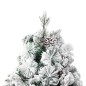 vidaXL Albero di Natale con Neve Floccata LED e Pigne 225 cm PVC e PE vidaXL Albero di Natale con Neve Floccata LED e Pigne 225 cm PVC e PE