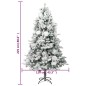 vidaXL Albero di Natale con Neve Floccata LED e Pigne 225 cm PVC e PE vidaXL Albero di Natale con Neve Floccata LED e Pigne 225 cm PVC e PE