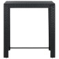 vidaXL Set Bar da Giardino 5 pz con Cuscini Polyrattan Nero
