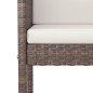 vidaXL Set da Bar da Giardino 5 pz con Cuscini in Polyrattan Marrone vidaXL Set da Bar da Giardino 5 pz con Cuscini in Polyrattan Marrone
