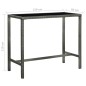 vidaXL Set da Bar da Giardino 5 pz con Cuscini in Polyrattan Grigio vidaXL Set da Bar da Giardino 5 pz con Cuscini in Polyrattan Grigio