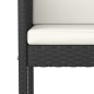 vidaXL Set Bar da Giardino 5 pz con Cuscini in Polyrattan Nero