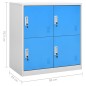 vidaXL Armadietti e Chiavi 5pz Grigio Chiaro Blu 90x45x92,5cm Acciaio vidaXL Armadietti e Chiavi 5pz Grigio Chiaro Blu 90x45x92,5cm Acciaio