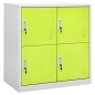 vidaXL Armadietti Chiavi 5pz Grigio Chiaro Verde 90x45x92,5cm Acciaio