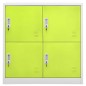 vidaXL Armadietti Chiavi 5pz Grigio Chiaro Verde 90x45x92,5cm Acciaio