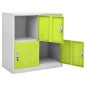 vidaXL Armadietti Chiavi 5pz Grigio Chiaro Verde 90x45x92,5cm Acciaio