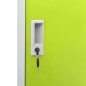 vidaXL Armadietti Chiavi 5pz Grigio Chiaro Verde 90x45x92,5cm Acciaio