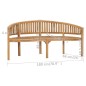 Panchina a Forma di Banana 180 cm in Legno Massello di Teak Panchina a Forma di Banana 180 cm in Legno Massello di Teak