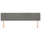 Testiera ad Orecchio Grigio Chiaro 203x16x78/88 cm in Velluto Testiera ad Orecchio Grigio Chiaro 203x16x78/88 cm in Velluto