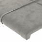 Testiera ad Orecchio Grigio Chiaro 203x16x78/88 cm in Velluto Testiera ad Orecchio Grigio Chiaro 203x16x78/88 cm in Velluto