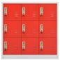 vidaXL Armadietti Chiavi 5pz Grigio Chiaro Rosso 90x45x92,5cm Acciaio vidaXL Armadietti Chiavi 5pz Grigio Chiaro Rosso 90x45x92,5cm Acciaio