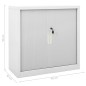 vidaXL Armadio Anta Scorrevole e Fioriera Grigio 90x40x113 cm Acciaio vidaXL Armadio Anta Scorrevole e Fioriera Grigio 90x40x113 cm Acciaio