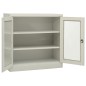 vidaXL Armadio Ufficio con Fioriera Grigio Chiaro 90x40x113 cm Acciaio vidaXL Armadio Ufficio con Fioriera Grigio Chiaro 90x40x113 cm Acciaio