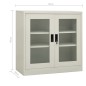 vidaXL Armadio Ufficio con Fioriera Grigio Chiaro 90x40x113 cm Acciaio vidaXL Armadio Ufficio con Fioriera Grigio Chiaro 90x40x113 cm Acciaio