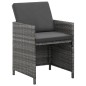 vidaXL Set da Pranzo per Giardino 9 pz con Cuscini Polyrattan Grigio vidaXL Set da Pranzo per Giardino 9 pz con Cuscini Polyrattan Grigio