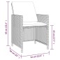 vidaXL Set da Pranzo per Giardino 9 pz con Cuscini Polyrattan Grigio vidaXL Set da Pranzo per Giardino 9 pz con Cuscini Polyrattan Grigio