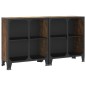 vidaXL Armadietti 2 pz Marrone Rustico 72x36x82 cm Metallo e MDF vidaXL Armadietti 2 pz Marrone Rustico 72x36x82 cm Metallo e MDF